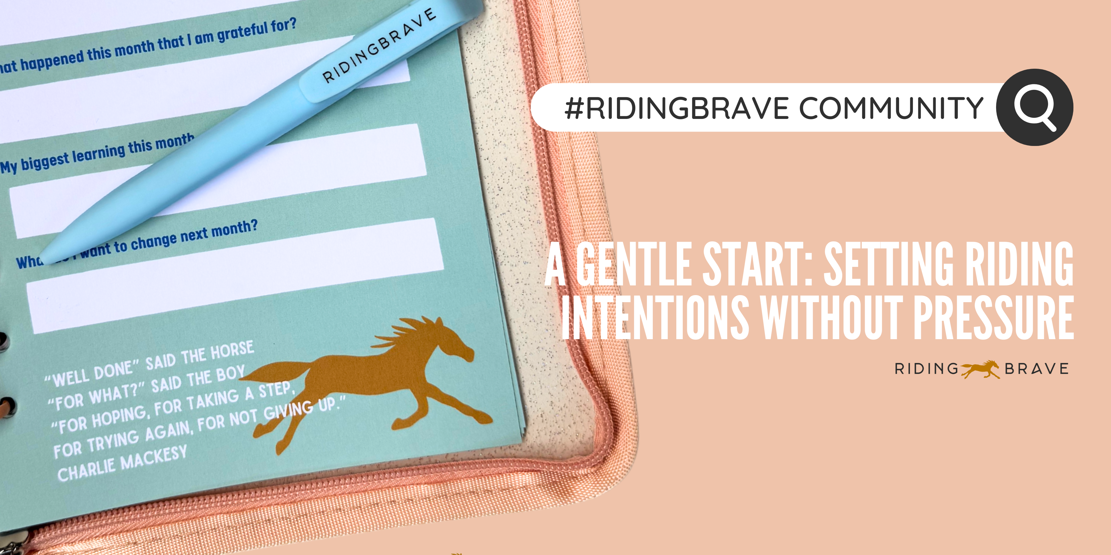 A gentle start: setting riding intentions without pressure