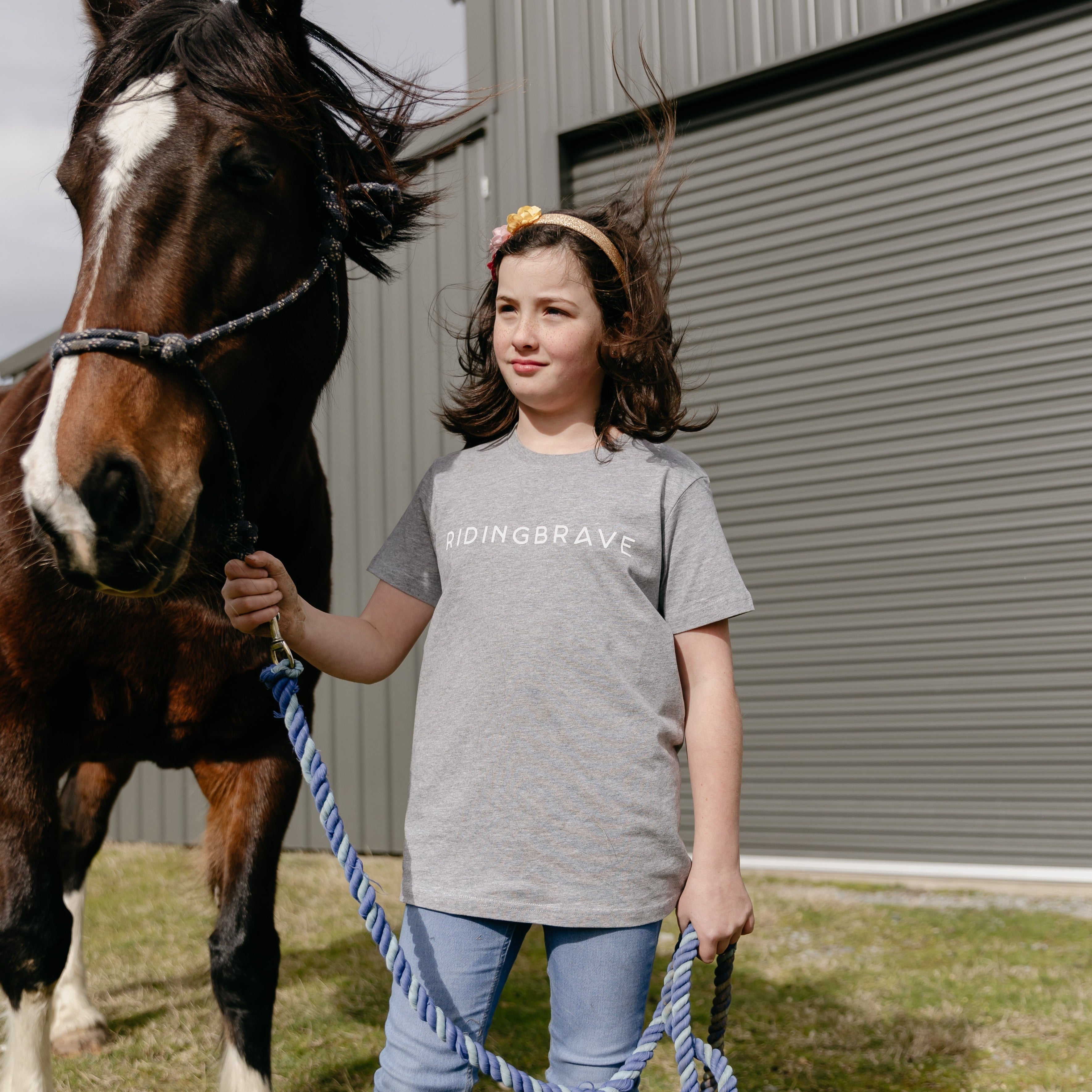 RIDING BRAVE KIDS GREY